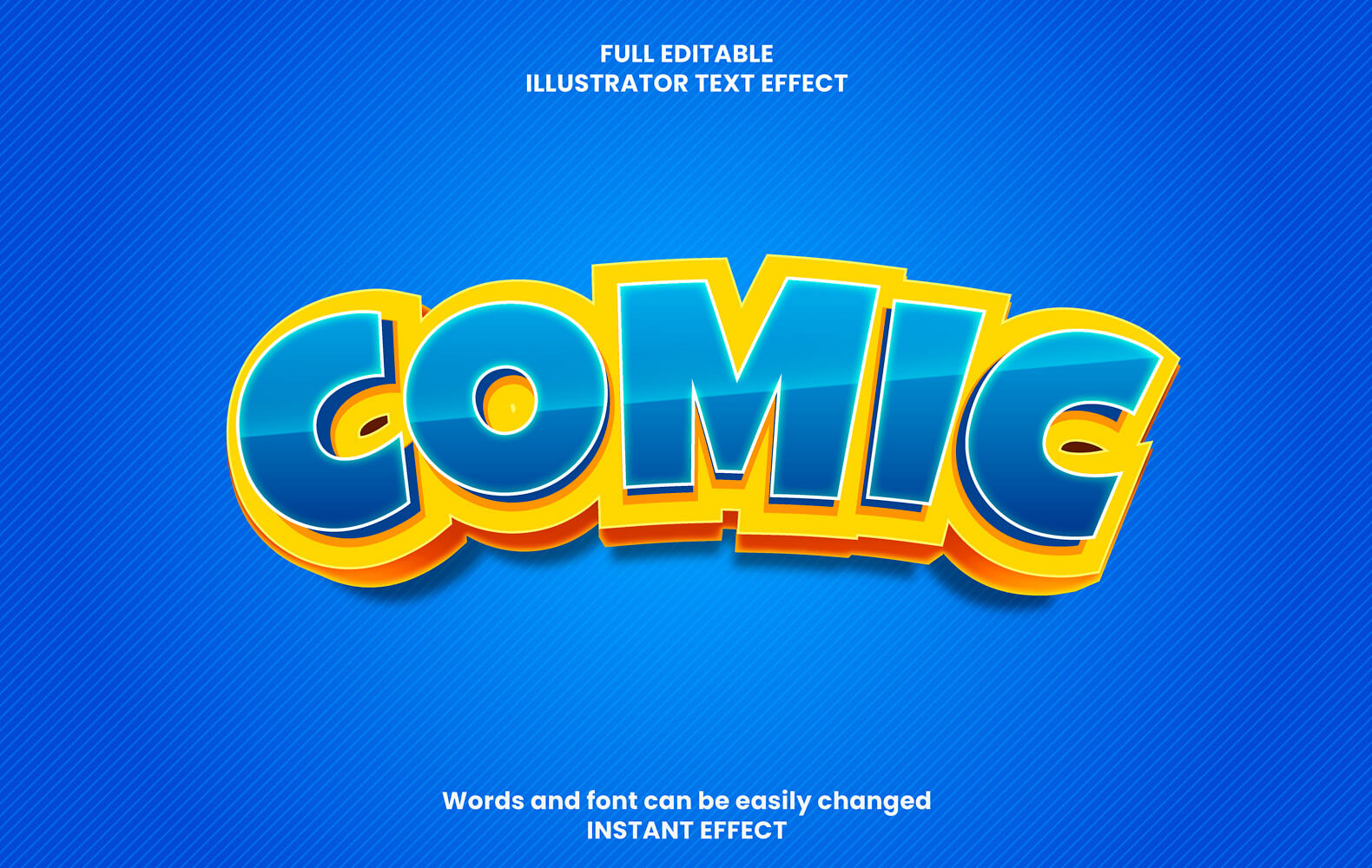 Текстовый эффект Comic