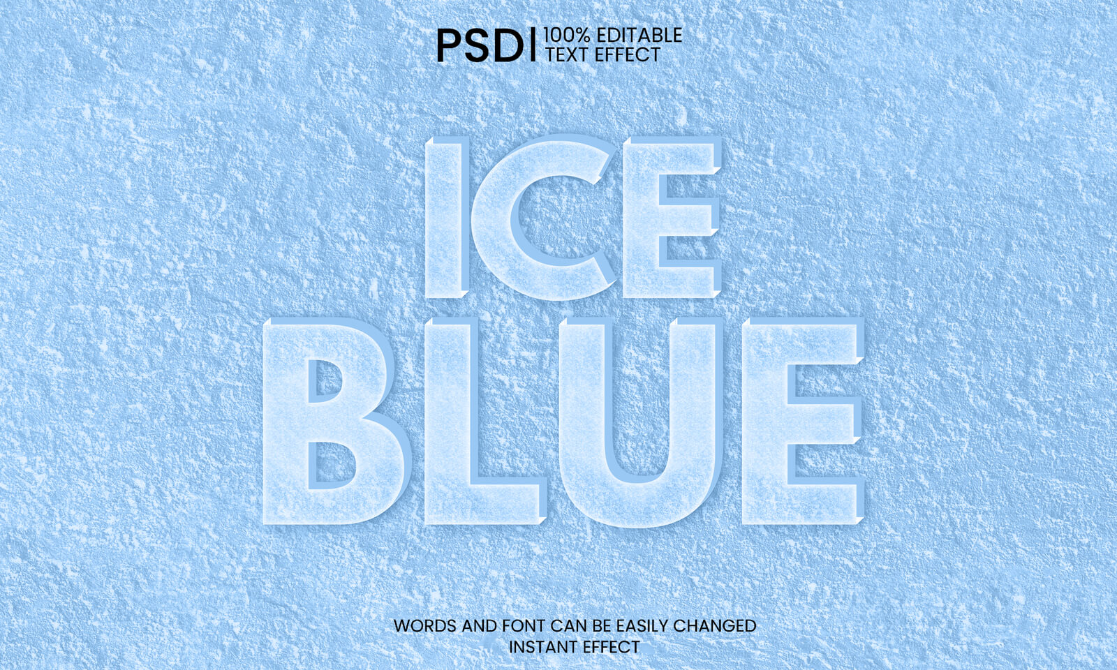 Текстовые PSD-эффекты (Снег/Лёд)