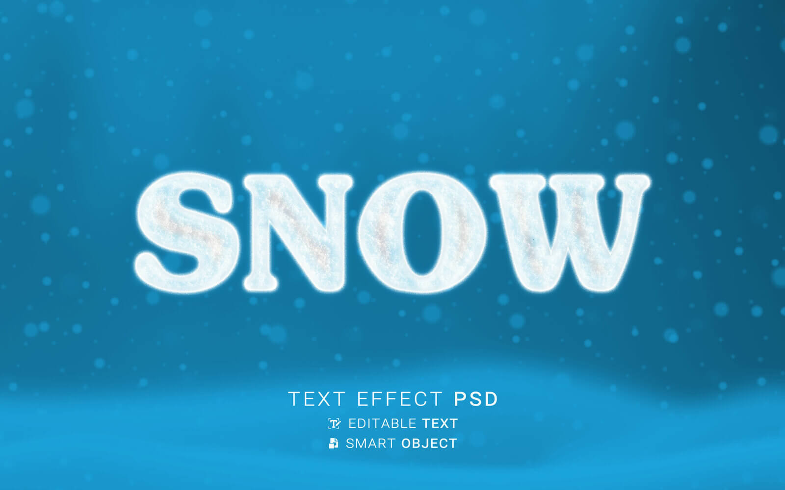 Текстовые PSD-эффекты (Снег/Лёд)