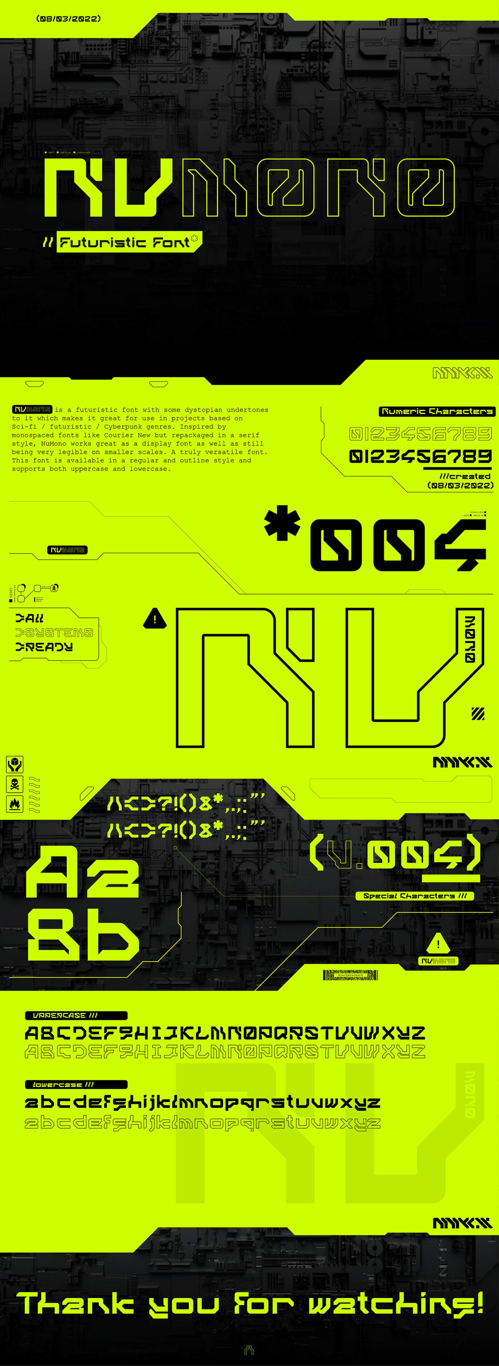 Шрифт NuMono (Caps)