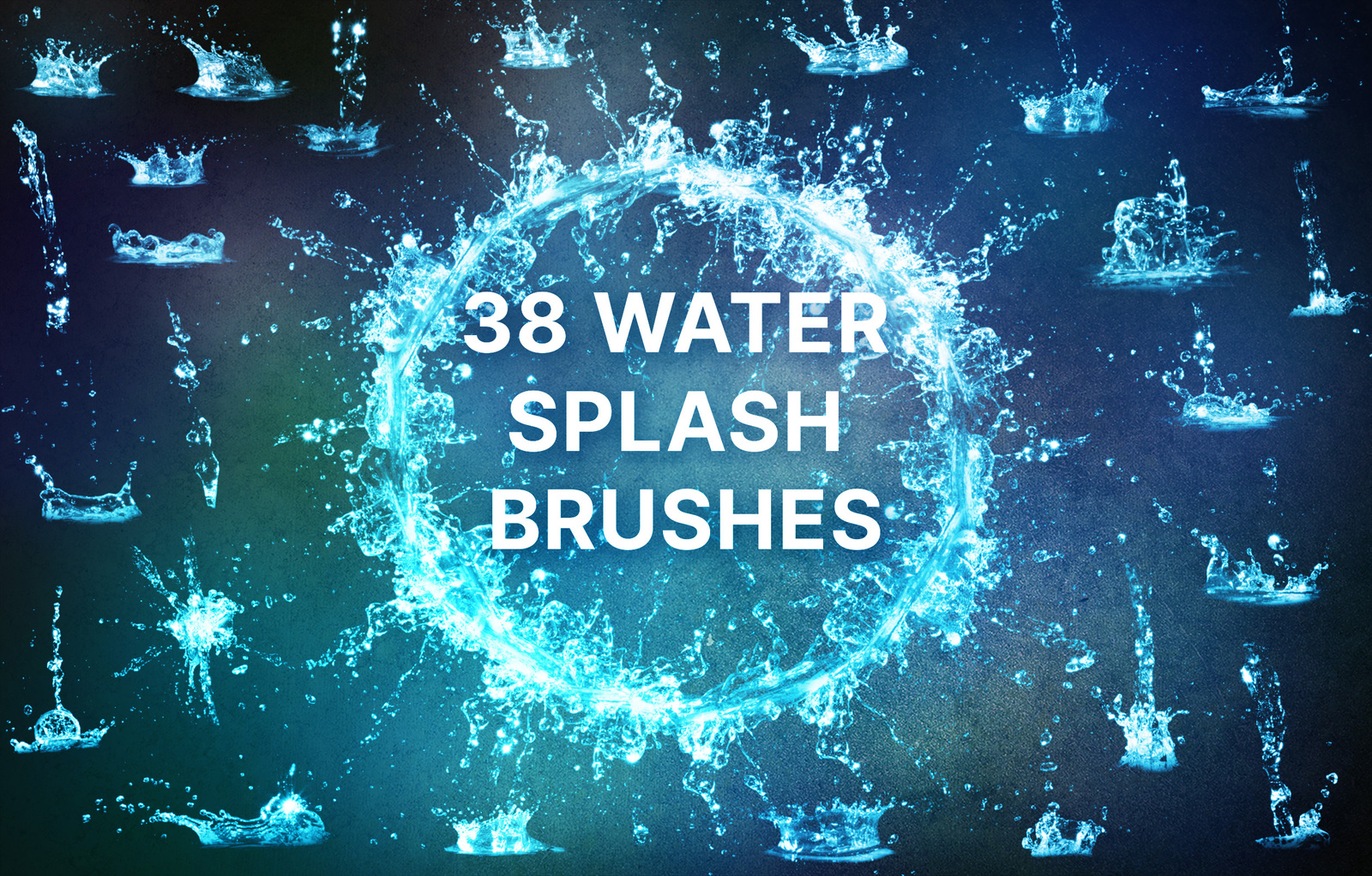 38 кистей с брызгами воды (PS)