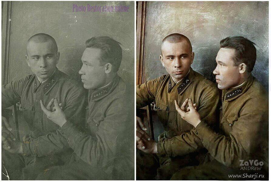 Как реалистично раскрасить черно белое фото