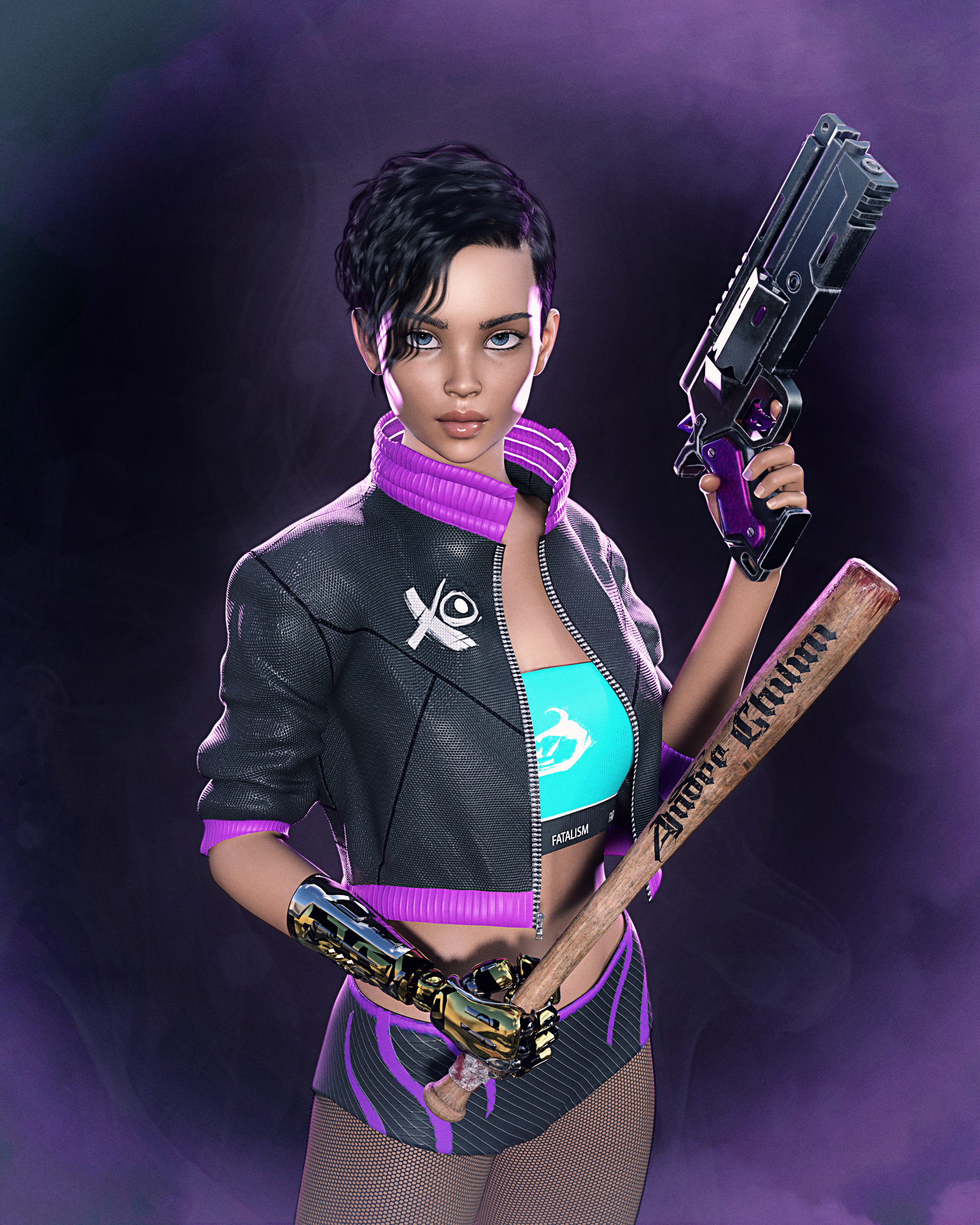 street cyberpunk girl