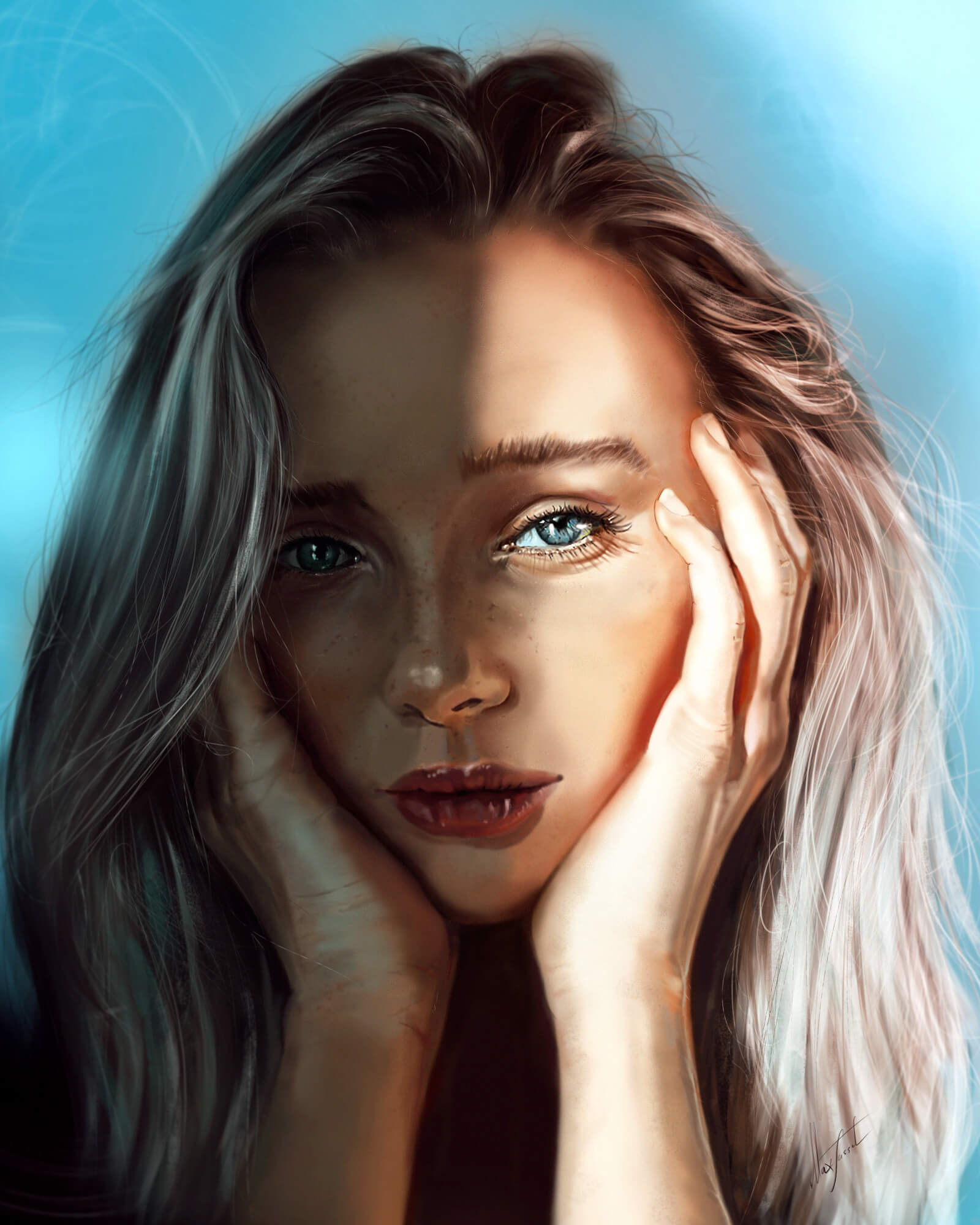 Light Blue.
