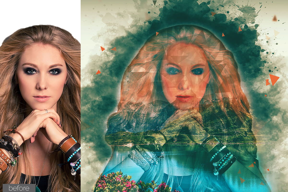 Abstract Double Exposure