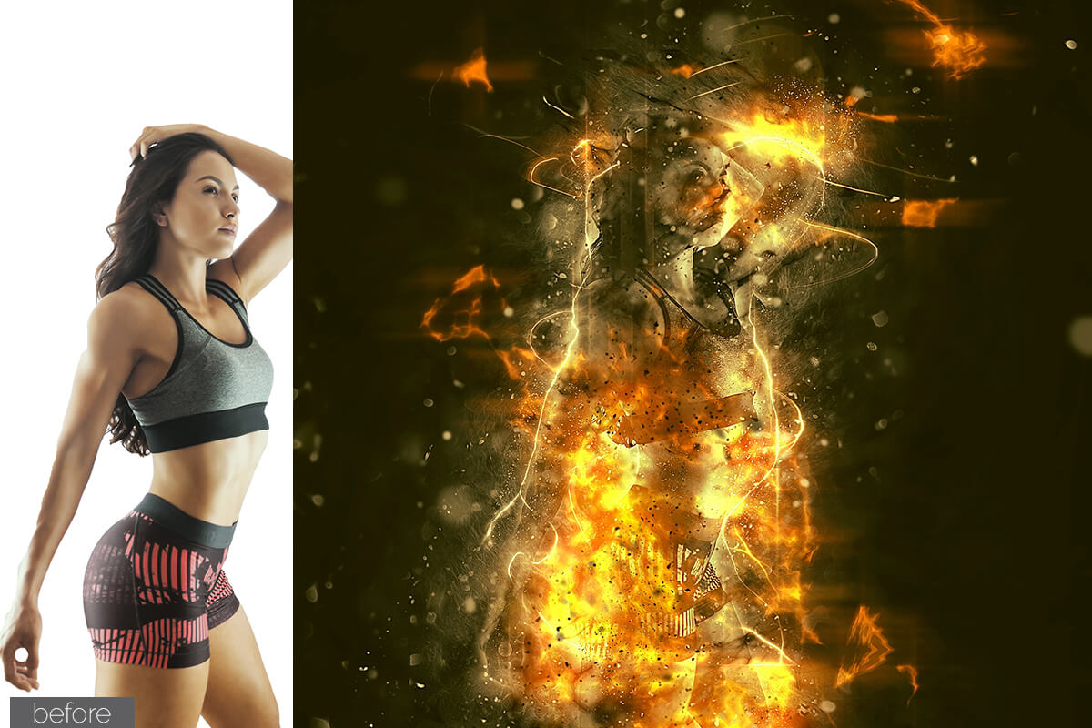Burning Smoke Photoshop Action
